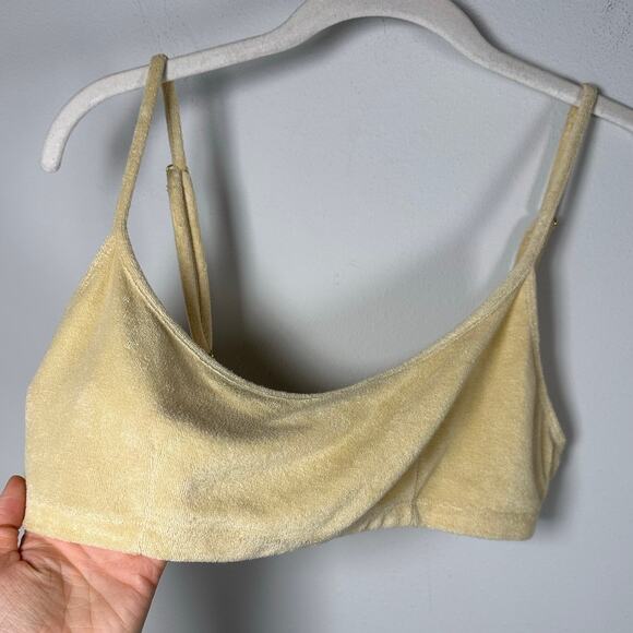 Danielle Bernstein By WeWoreWhat Butter Yellow Bandeau Top Women's Large - Picture 4 of 8